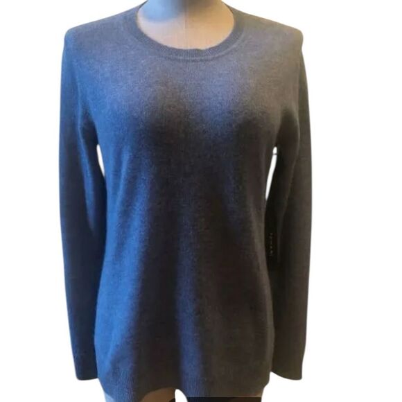 Tahari Blue cashmere crew neck Women's Sweater size large - Picture 2 of 5